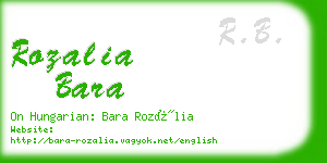 rozalia bara business card